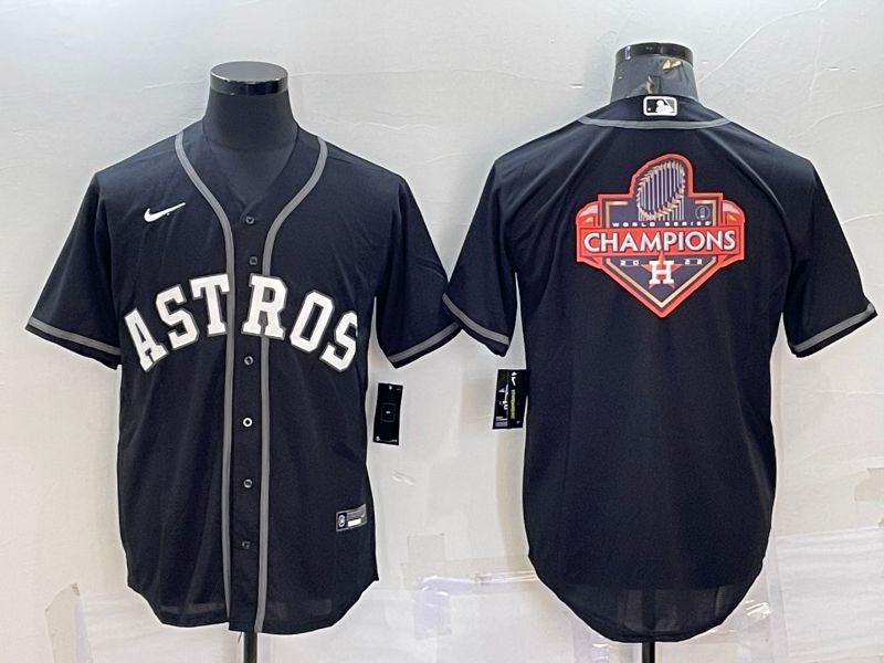 Men Houston Astros Blank Black Game Nike 2022 MLB Jerseys